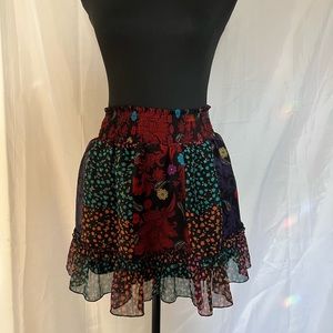 Multicolored Patchwork Skirt